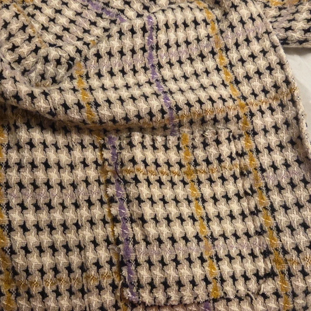 Semicouture 01 Printed Tweed Oversized Wool Coat